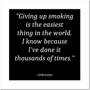 Quote About No Smoking Posters and Art